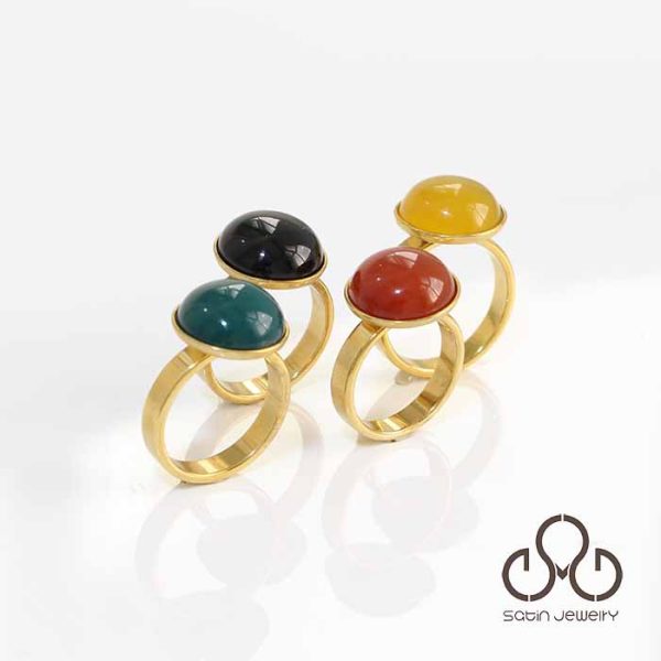 انگشتر عقیق گرد