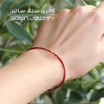 دستبند عقیق با گوی طلا - تصویر 2