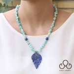 گردنبند آمازونیت و لاجورد