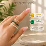 رینگهای سنگی با گوی طلا - تصویر 4