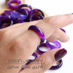 رینگ عقیق بنفش - تصویر 2