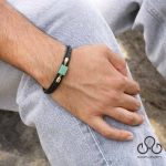 دستبند چرمی کارن با آونتورین