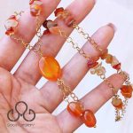 گردنبند عقیق نارنجی