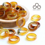 رینگ عقیق کهربایی